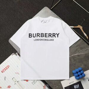 brand new Burberry white t-shirt summer printed tee for men women